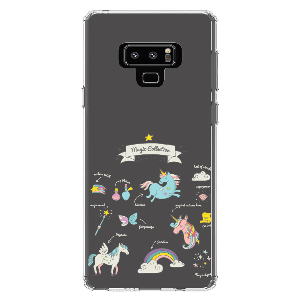 Magic Collection Grey, Unicorn, Rainbow Clear Shockproof iPhone Case, view 11