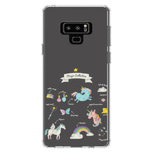 DistinctInk® Clear Shockproof Hybrid Case for Apple iPhone / Samsung Galaxy / Google Pixel - Magic Collection Grey  - Unicorn, Rainbow