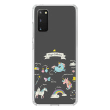 DistinctInk® Clear Shockproof Hybrid Case for Apple iPhone / Samsung Galaxy / Google Pixel - Magic Collection Grey  - Unicorn, Rainbow