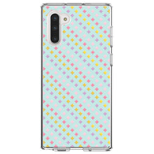 DistinctInk® Clear Shockproof Hybrid Case for Apple iPhone / Samsung Galaxy / Google Pixel - Pastel Diamond Pattern - Pink Purple Teal