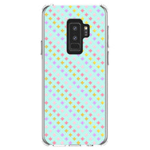 DistinctInk® Clear Shockproof Hybrid Case for Apple iPhone / Samsung Galaxy / Google Pixel - Pastel Diamond Pattern - Pink Purple Teal