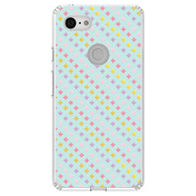 DistinctInk® Clear Shockproof Hybrid Case for Apple iPhone / Samsung Galaxy / Google Pixel - Pastel Diamond Pattern - Pink Purple Teal