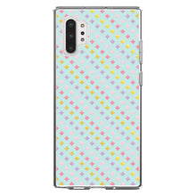 DistinctInk® Clear Shockproof Hybrid Case for Apple iPhone / Samsung Galaxy / Google Pixel - Pastel Diamond Pattern - Pink Purple Teal