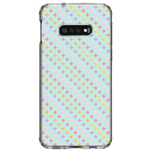 DistinctInk® Clear Shockproof Hybrid Case for Apple iPhone / Samsung Galaxy / Google Pixel - Pastel Diamond Pattern - Pink Purple Teal