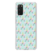 DistinctInk® Clear Shockproof Hybrid Case for Apple iPhone / Samsung Galaxy / Google Pixel - Pastel Unicorn Pattern - Teal Pink Purple