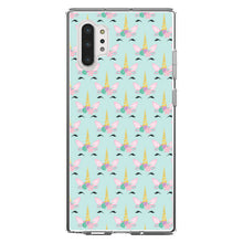 DistinctInk® Clear Shockproof Hybrid Case for Apple iPhone / Samsung Galaxy / Google Pixel - Pastel Unicorn Pattern - Teal Pink Purple