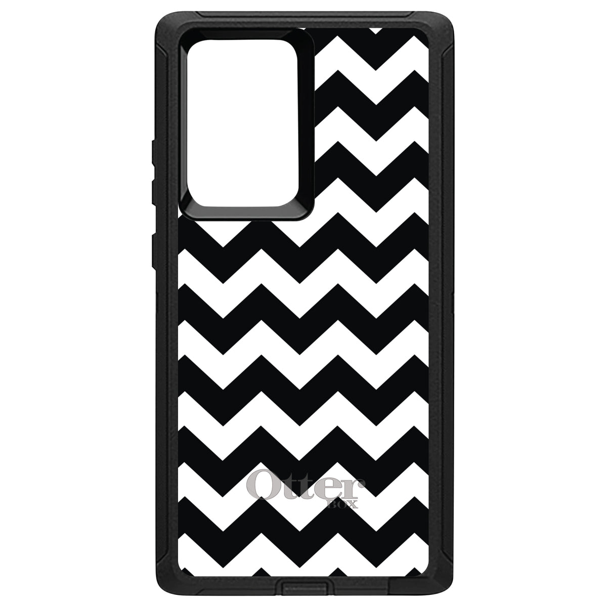 Black & White Chevron Stripes OtterBox Defender Case for iPhone & Galaxy, view 13