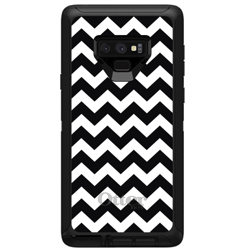 Black & White Chevron Stripes OtterBox Defender Case for iPhone & Galaxy, view 16