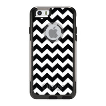 DistinctInk™ OtterBox Commuter Series Case for Apple iPhone or Samsung Galaxy - Black & White Chevron Stripes