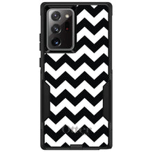 DistinctInk™ OtterBox Commuter Series Case for Apple iPhone or Samsung Galaxy - Black & White Chevron Stripes