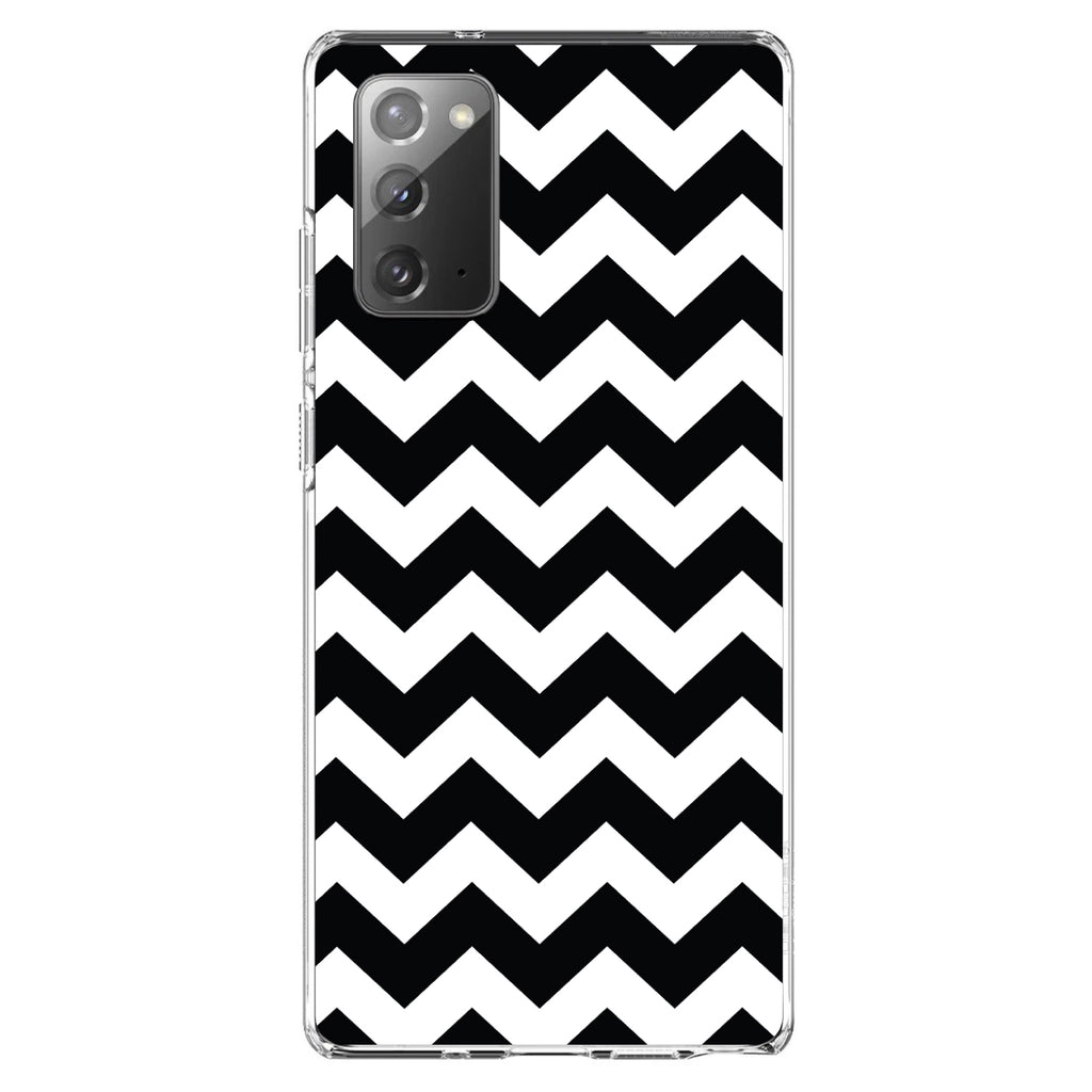 Black & White Chevron Stripes Clear Shockproof iPhone Case, view 7