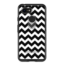 DistinctInk™ OtterBox Symmetry Series Case for Apple iPhone / Samsung Galaxy / Google Pixel - Black & White Chevron Stripes