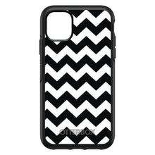 DistinctInk™ OtterBox Symmetry Series Case for Apple iPhone / Samsung Galaxy / Google Pixel - Black & White Chevron Stripes