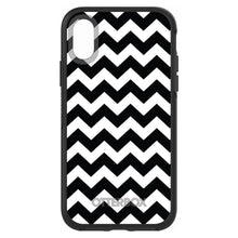 DistinctInk™ OtterBox Symmetry Series Case for Apple iPhone / Samsung Galaxy / Google Pixel - Black & White Chevron Stripes