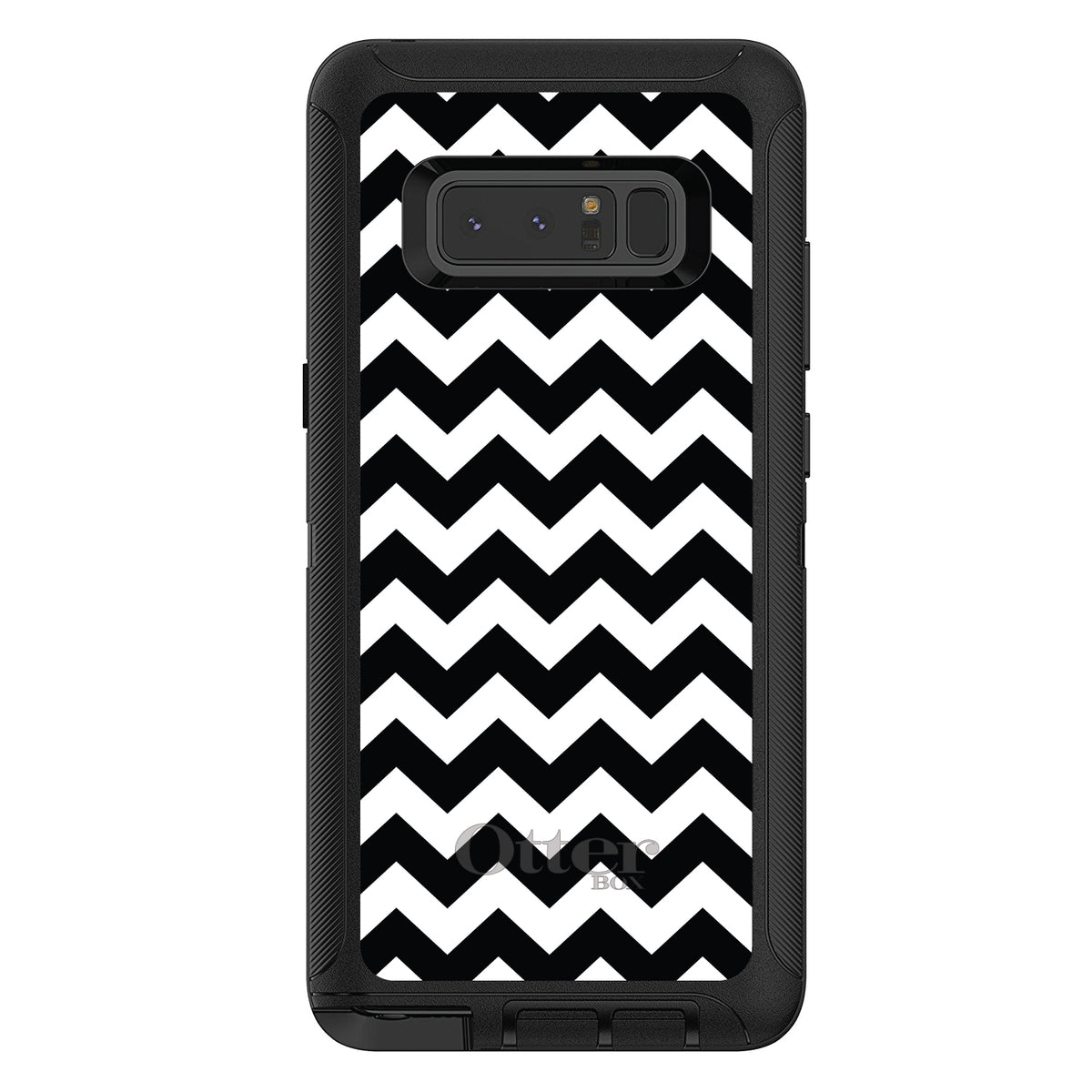 Black & White Chevron Stripes OtterBox Defender Case for iPhone & Galaxy, view 17