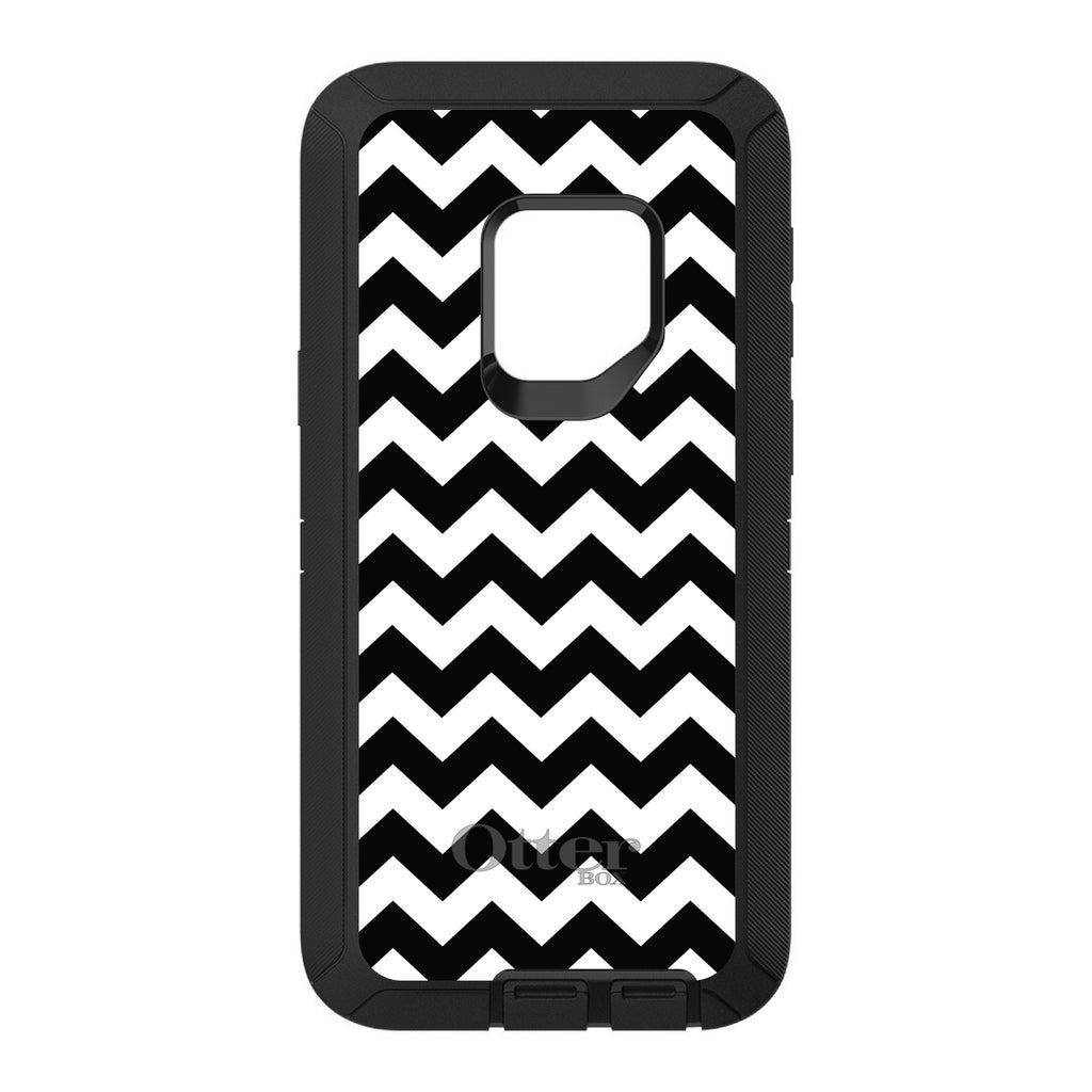 Black & White Chevron Stripes OtterBox Defender Case for iPhone & Galaxy, view 11