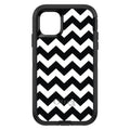 Black & White Chevron Stripes OtterBox Defender Case for iPhone & Galaxy, view 2
