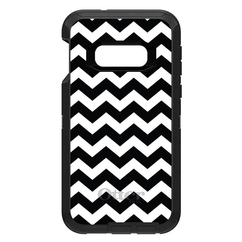 Black & White Chevron Stripes OtterBox Defender Case for iPhone & Galaxy, view 10
