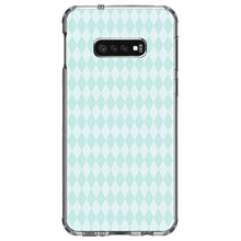 DistinctInk® Clear Shockproof Hybrid Case for Apple iPhone / Samsung Galaxy / Google Pixel - Teal Diamond Pattern