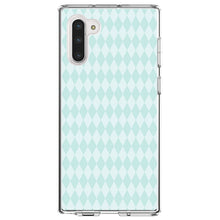 DistinctInk® Clear Shockproof Hybrid Case for Apple iPhone / Samsung Galaxy / Google Pixel - Teal Diamond Pattern