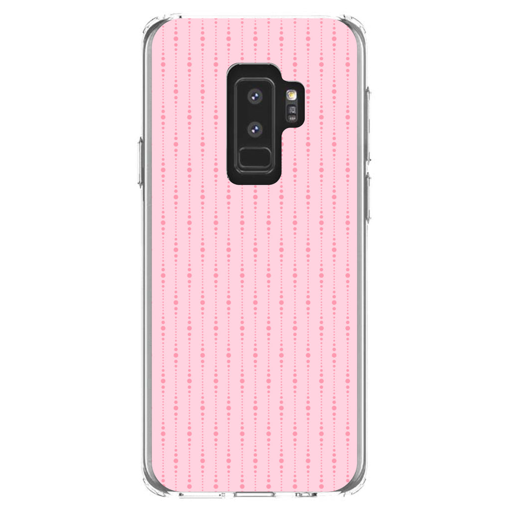 Pink Dot Line Pattern Clear Shockproof iPhone Case, view 20