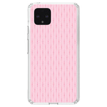 DistinctInk® Clear Shockproof Hybrid Case for Apple iPhone / Samsung Galaxy / Google Pixel - Pink Dot Line Pattern
