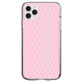 Pink Dot Line Pattern Clear Shockproof iPhone Case