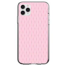 DistinctInk® Clear Shockproof Hybrid Case for Apple iPhone / Samsung Galaxy / Google Pixel - Pink Dot Line Pattern