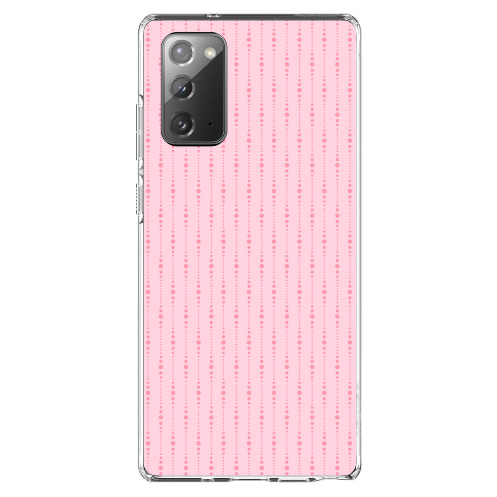 Pink Dot Line Pattern Clear Shockproof iPhone Case, view 7
