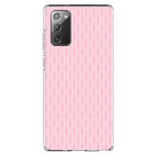 DistinctInk® Clear Shockproof Hybrid Case for Apple iPhone / Samsung Galaxy / Google Pixel - Pink Dot Line Pattern