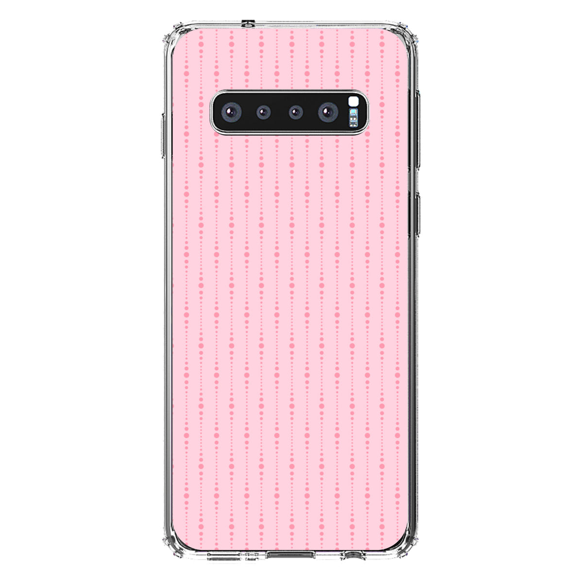 Pink Dot Line Pattern Clear Shockproof iPhone Case, view 17