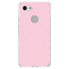 DistinctInk® Clear Shockproof Hybrid Case for Apple iPhone / Samsung Galaxy / Google Pixel - Pink Dot Line Pattern