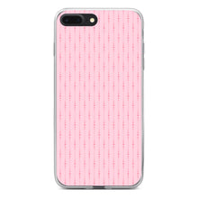 DistinctInk® Clear Shockproof Hybrid Case for Apple iPhone / Samsung Galaxy / Google Pixel - Pink Dot Line Pattern