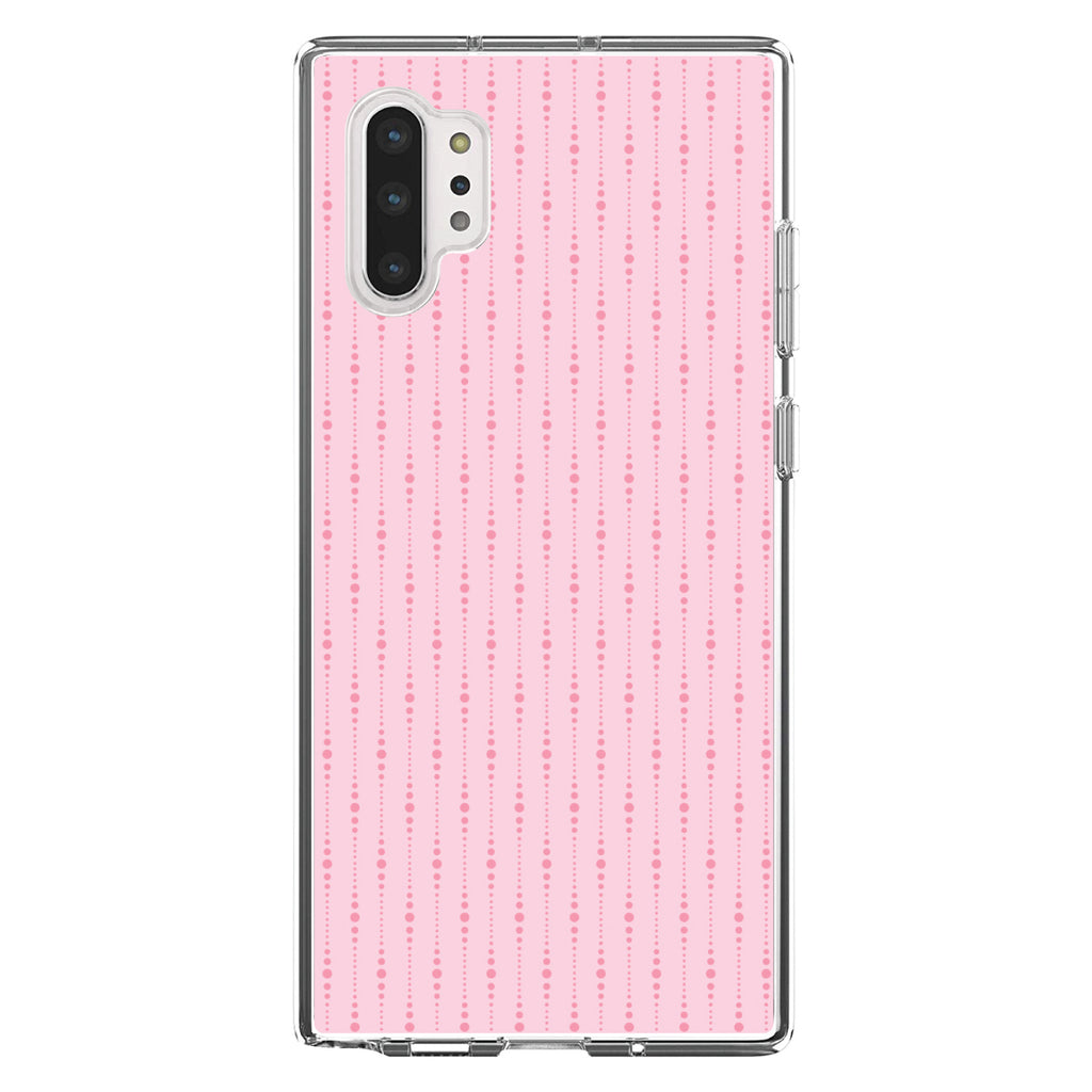 Pink Dot Line Pattern Clear Shockproof iPhone Case, view 10