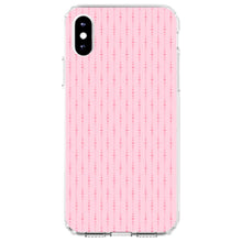 DistinctInk® Clear Shockproof Hybrid Case for Apple iPhone / Samsung Galaxy / Google Pixel - Pink Dot Line Pattern