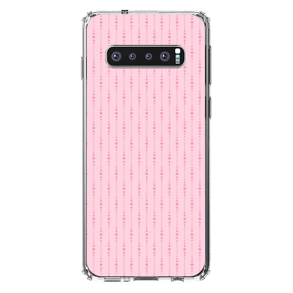 Pink Dot Line Pattern Clear Shockproof iPhone Case, view 16