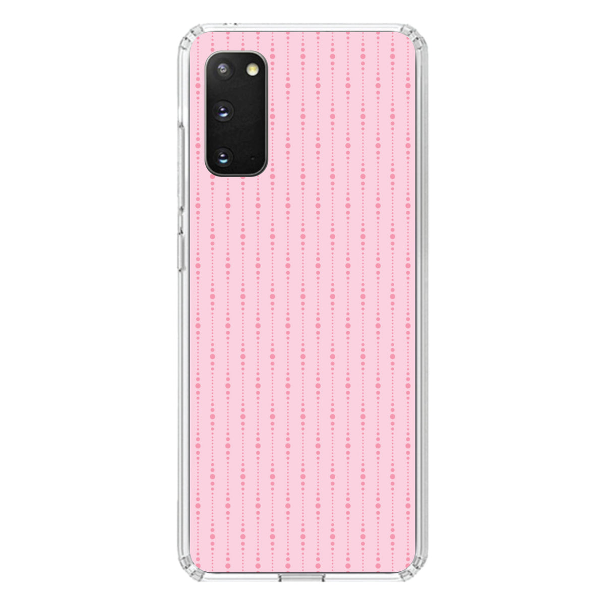 Pink Dot Line Pattern Clear Shockproof iPhone Case, view 15