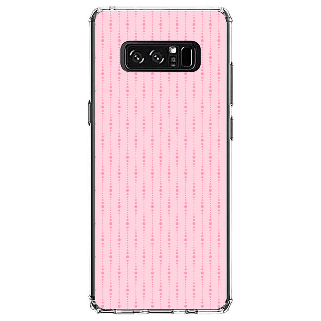 Pink Dot Line Pattern Clear Shockproof iPhone Case, view 12