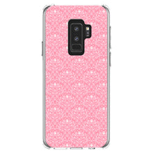DistinctInk® Clear Shockproof Hybrid Case for Apple iPhone / Samsung Galaxy / Google Pixel - Pink & White Rose Pattern