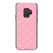 DistinctInk® Clear Shockproof Hybrid Case for Apple iPhone / Samsung Galaxy / Google Pixel - Pink & White Rose Pattern
