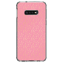 DistinctInk® Clear Shockproof Hybrid Case for Apple iPhone / Samsung Galaxy / Google Pixel - Pink & Gold Star Pattern