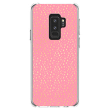 DistinctInk® Clear Shockproof Hybrid Case for Apple iPhone / Samsung Galaxy / Google Pixel - Pink & Gold Star Pattern