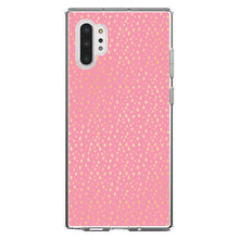 DistinctInk® Clear Shockproof Hybrid Case for Apple iPhone / Samsung Galaxy / Google Pixel - Pink & Gold Star Pattern