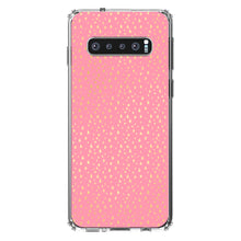 DistinctInk® Clear Shockproof Hybrid Case for Apple iPhone / Samsung Galaxy / Google Pixel - Pink & Gold Star Pattern