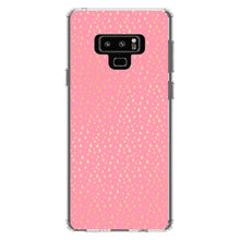 DistinctInk® Clear Shockproof Hybrid Case for Apple iPhone / Samsung Galaxy / Google Pixel - Pink & Gold Star Pattern