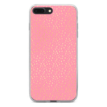 DistinctInk® Clear Shockproof Hybrid Case for Apple iPhone / Samsung Galaxy / Google Pixel - Pink & Gold Star Pattern