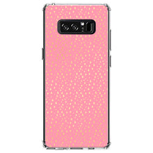 DistinctInk® Clear Shockproof Hybrid Case for Apple iPhone / Samsung Galaxy / Google Pixel - Pink & Gold Star Pattern