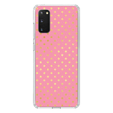 DistinctInk® Clear Shockproof Hybrid Case for Apple iPhone / Samsung Galaxy / Google Pixel - Pink & Gold Polka Dot Pattern
