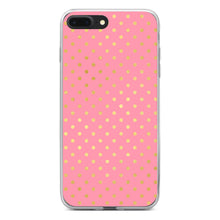 DistinctInk® Clear Shockproof Hybrid Case for Apple iPhone / Samsung Galaxy / Google Pixel - Pink & Gold Polka Dot Pattern