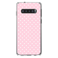 DistinctInk® Clear Shockproof Hybrid Case for Apple iPhone / Samsung Galaxy / Google Pixel - Pink & White Polka Dot Pattern